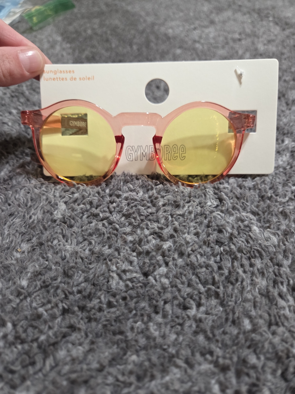 Gymboree Pink Frame Sunglasses with Yellow Lenses